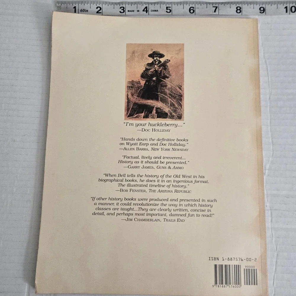 Signed Bob Boze Bell Illustrated Life and Times Doc Holliday Book 1995 2nd‎ Ed